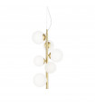Perlage pendant light 6 bulbs Glass, metal
