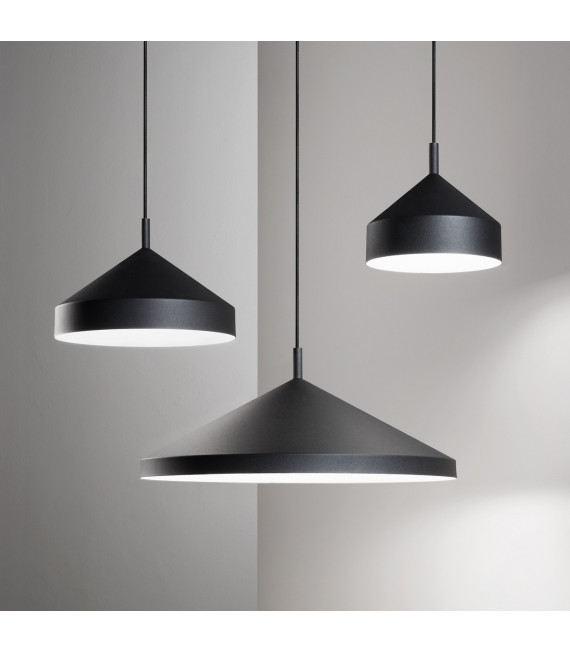 Lámpara colgante Yurta 1 bombilla Metal Negro