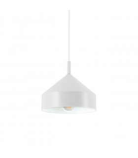Lámpara colgante Yurta 1 luz Metal blanco