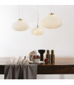 Suspension Plisse 1 ampoule Verre,métal Laiton