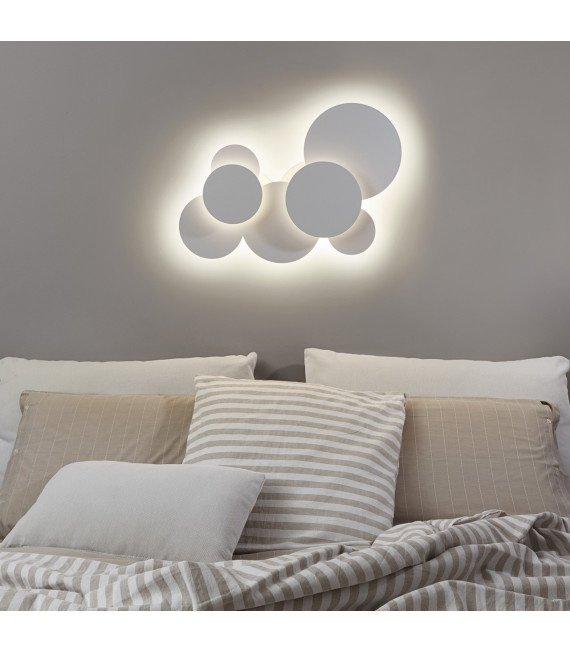 Plafoniera nuvola Metallo bianco 1 lampadina 13cm