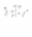 Cosmopolitan ceiling light Glass, white metal 10 bulbs 53.5cm