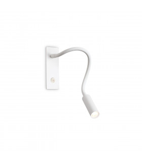 Lampada da parete con luce da lettura Io Metallo, alluminio bianco 1 lampadina 12cm