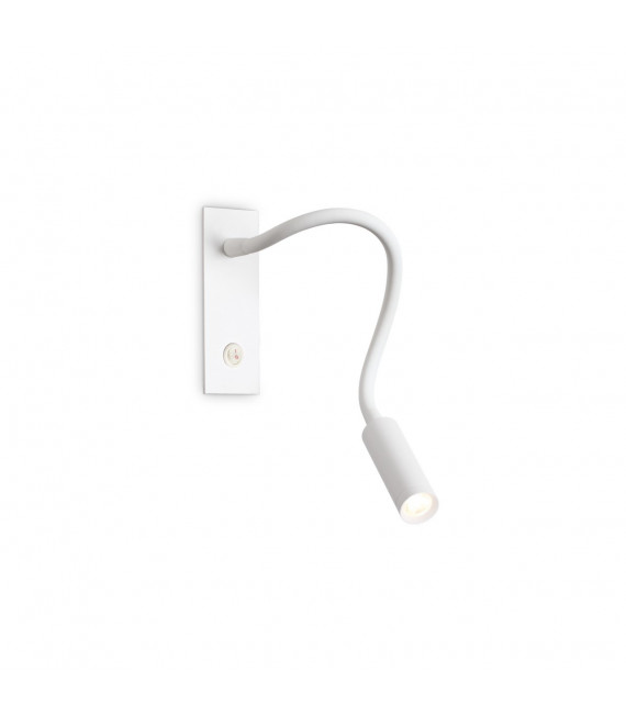 Lampada da parete con luce da lettura Io Metallo, alluminio bianco 1 lampadina 12cm