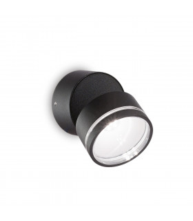 Spot Omega Verre,métal Noir 1 ampoule cm