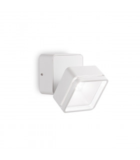 Foco Omega Glass, metal blanco 1 bombilla 9cm