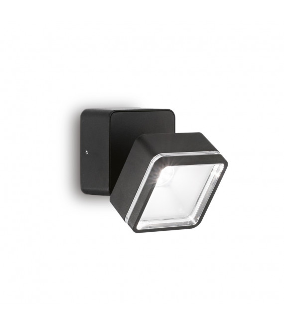 Spotlight Omega Glass, black metal 1 bulb 9cm
