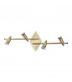 Barre de spots Alfa Métal Laiton 4 ampoules 16cm