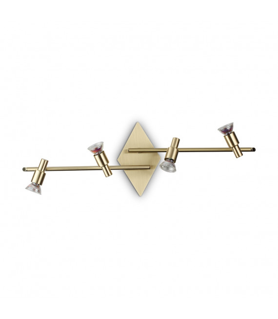 Barre de spots Slem Métal Laiton 4 ampoules 16cm