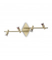 Slem Metal Brass spotlight bar 4 bulbs 16cm