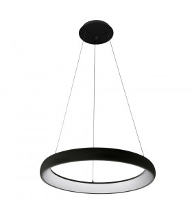 Suspensión LED integrada Alessia Acrílico Negro 8.5 Cm