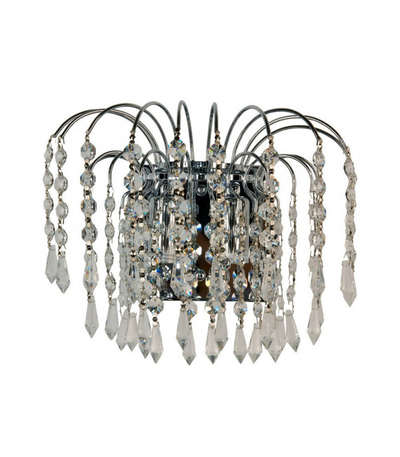 Lampada da parete di design Amir Metal Chrome 2 lampadine 25cm