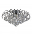 Plafonnier Design Firenza Métal Chrome 6 ampoules 35cm