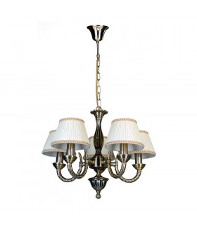 Suspension abats jours Frati Métal Doré 5 ampoules 36cm