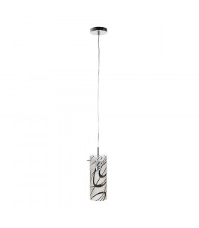 Suspension design Hello Métal Chrome 1 ampoule 25cm