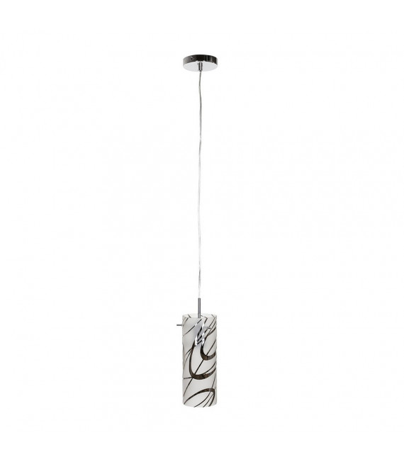 Suspension design Hello Métal Chrome 1 ampoule 25cm