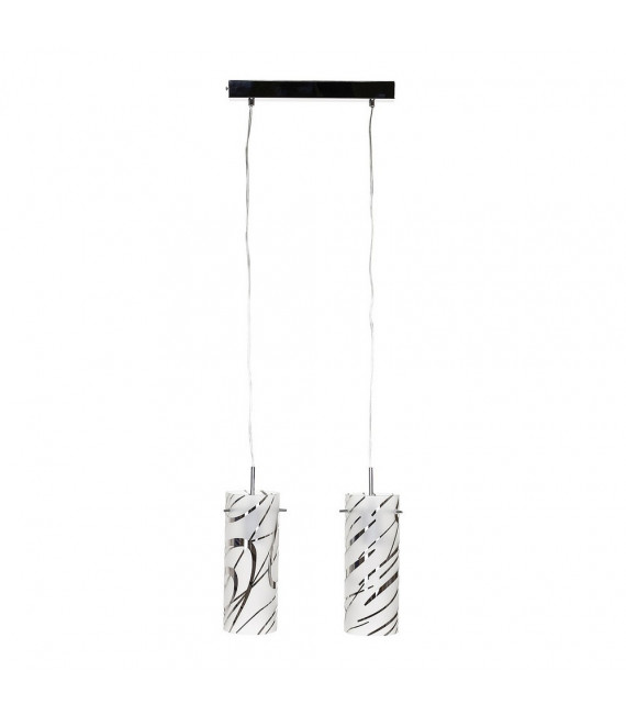 Hello Metal Chrom Pendelleuchte 2 Glühbirnen 25cm