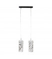Hello Metal Chrome pendant lamp 2 bulbs 25cm