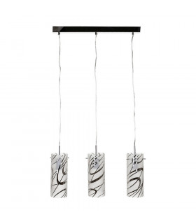 Lampada a sospensione Hello Metal Chrome 3 lampadine 25cm