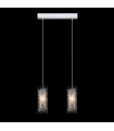 Suspension Ibiza Métal Chrome 2 ampoules 26cm
