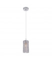 Linton Silver Metal Pendant 1 bulb 24cm