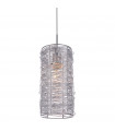 Linton Silver Metal Pendant 1 bulb 24cm