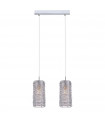 Suspension Linton Métal Argent 2 ampoules 24cm