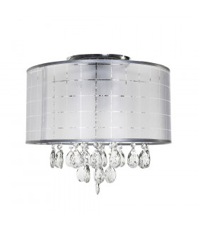 Design Ceiling Light Kiki Metal Chrome 3 bulbs 40cm