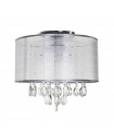 Plafonnier Design Kiki Métal Chrome 3 ampoules 40cm