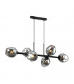Borgo Black Steel Pendant 6 bulbs 97cm