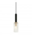 Design pendant Perola Steel Black 1 bulb 112cm