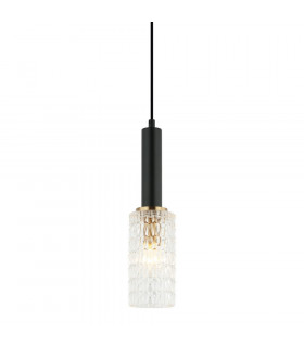 Sospensione di design Perola Steel Black 1 lampadina 112cm