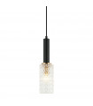 Suspension design Perola Acier Noir 1 ampoule 112cm