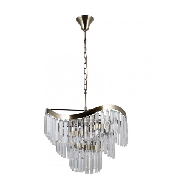 Lampada a sospensione Sabrig 8 lampadine Bronzo antico