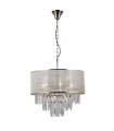 Suspension Torreia 2 ampoules Acier Laiton antique