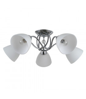 Plafonnier Lugano Acier Chrome 5 ampoules 18cm