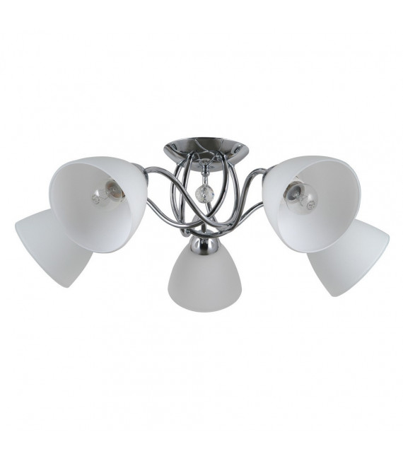 Ceiling light Lugano Chrome Steel 5 bulbs 18cm