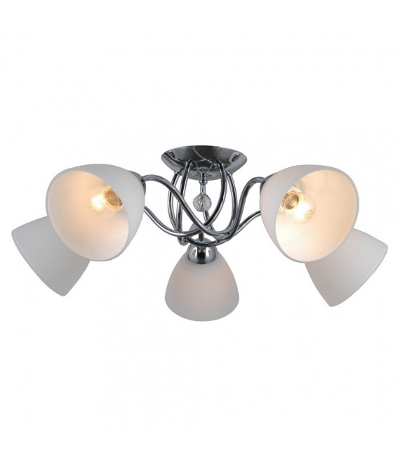 Plafonnier Lugano Acier Chrome 5 ampoules 18cm