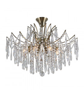 Mallola Plafoniera design 2 lampadine Acciaio Bronzo antico