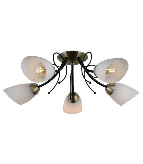Ceiling light Cristina Black Steel 5 bulbs 22cm