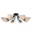 Plafonnier Cristina Acier Noir 8 ampoules 27cm