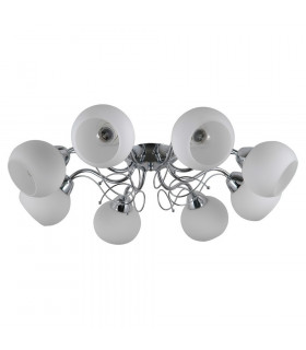 Plafoniera Masseri Acciaio Cromato 8 lampadine 25cm