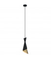 Suspension design Malia Acier Noir 1 ampoule 108cm