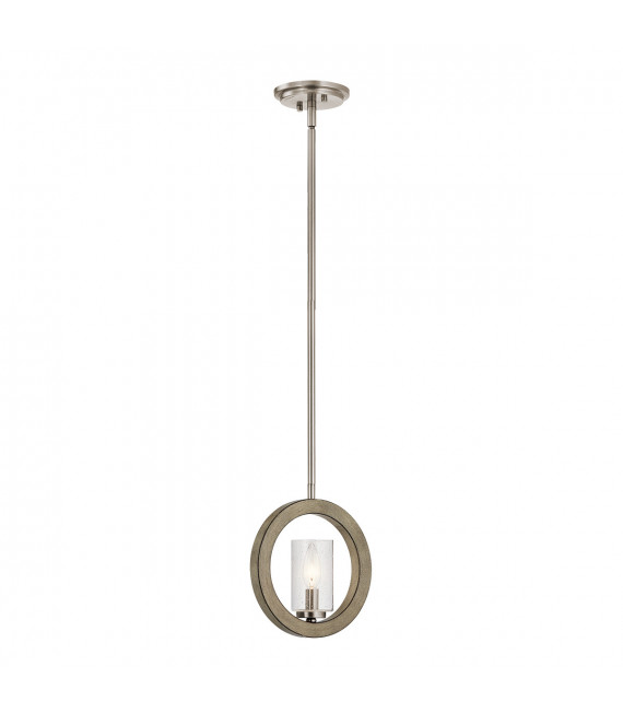 Sospensione Grande Vetro trasparente, acciaio Grigio antico 1 lampadina Sospensione: 23,2 cm Parete: 33,8 cm cm