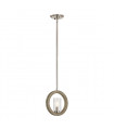 Suspension Large Clear glass, steel Antique gray 1 bulb Pendant: 23.2cm Wall: 33.8cmcm