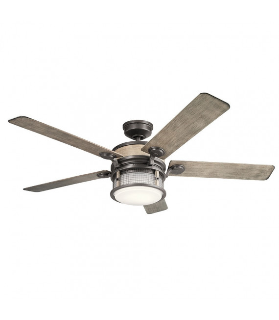 Ventilador De Techo Kichler Gris Envejecido 42 Cm