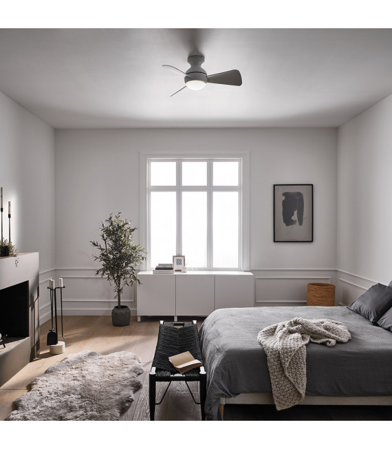 Ventilatore da soffitto Kichler bianco opaco 28 Cm