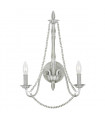 Applique murale Maryville Acier,bois Gris lavé 2 ampoules 53,3cm