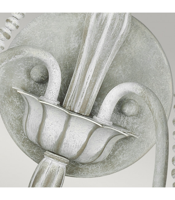 Applique murale Maryville Acier,bois Gris lavé 2 ampoules 53,3cm
