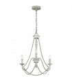 Chandelier without lampshades Maryville Wood, steel Gray washed 3 bulbs 49.8cm